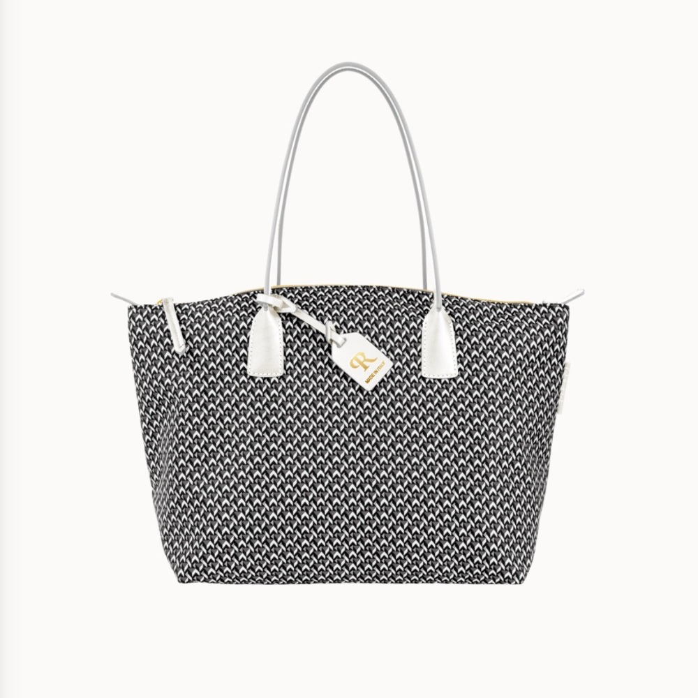 Roberta Pieri Robertina Large Made in Italy Lightweight Elegant Tote Supergrey